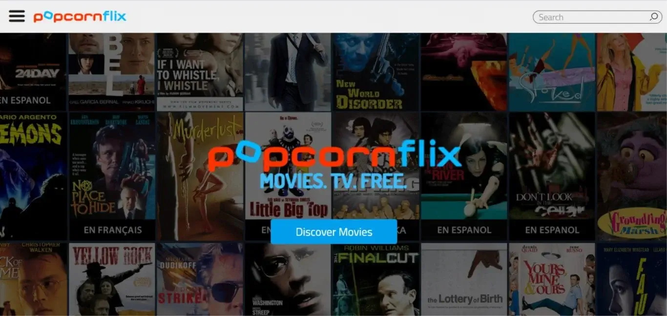 موقع PopcornFlix لتحميل و لمشاهدة المسلسلات